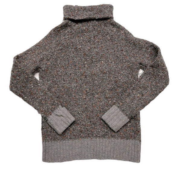 Rachel Zoe Boucle Turtleneck Sweater Gray Confetti Warm Cozy Farmcore XS - Picture 5 of 9